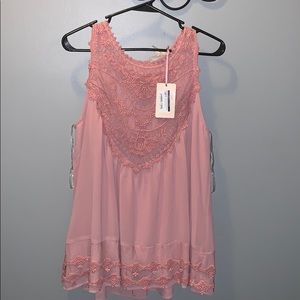 Dressy tank top/blouse, dusty pink/mauve
